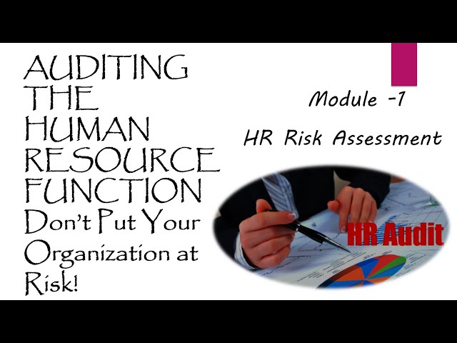 AUDITING THE HUMAN RESOURCE FUNCTION Don’t Put Your Organization at Risk ! HR Risk Assessment #01