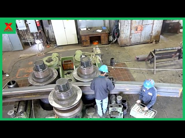 Huge Steel Bending Machine Working. Modern Metal Plate Rolling Technology #2