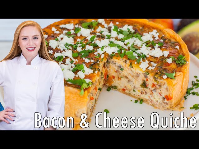 SMOKY Bacon & Cheese Quiche Recipe!! Extra CHEESY! Great Breakfast & Brunch Recipe!