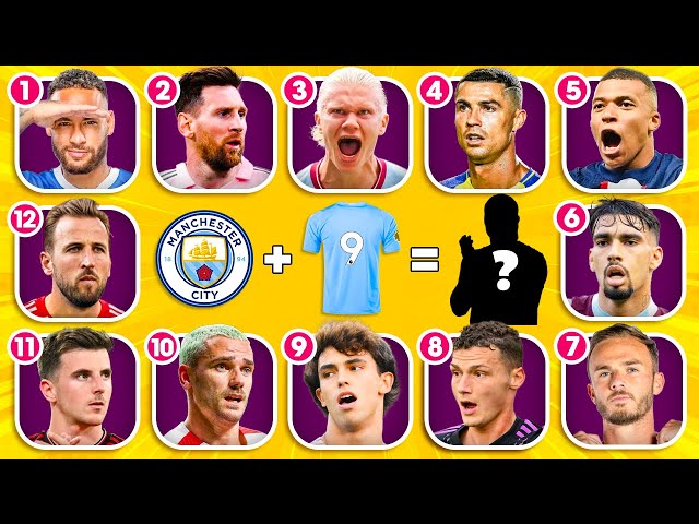 Guess football Player by JERSEY Shirt Club | Ronaldo, Messi, Neymar, Haaland | Tiny Football