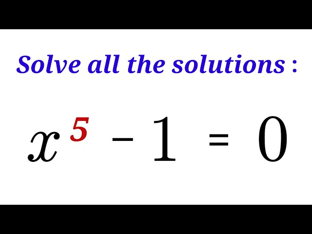 Wonderful Algebra Problem, Solve All The Solutions Of This Equation