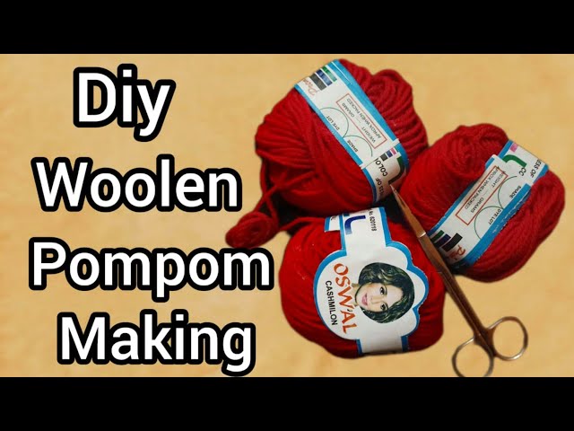 How To Make Wool Pompom || Easy Wool Pompom Making At Home || DIY Yarn Wool Pompom || Wool Craft