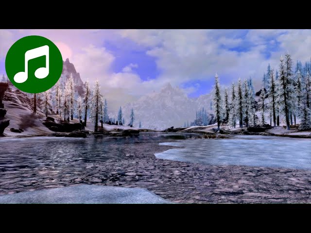 Relaxing SKYRIM Ambient Music & Ambience 🎵 Ice Lake (Skyrim Soundtrack | OST)