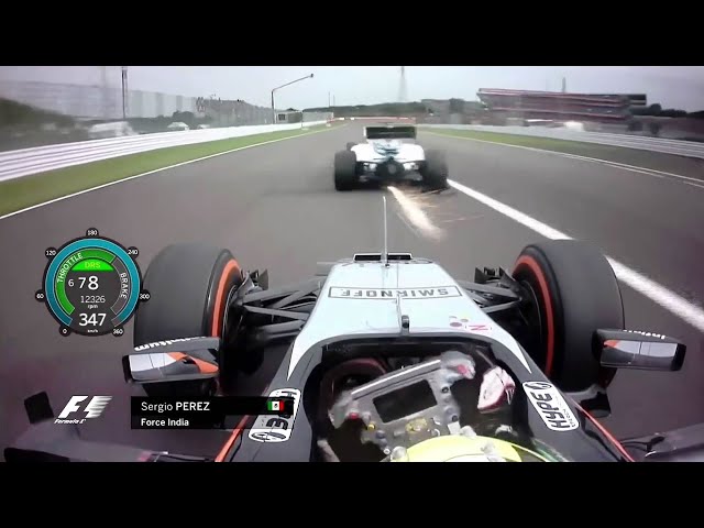 Perez 347km/h Overtakes Massa with Multitasking