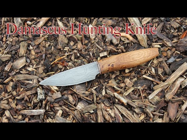 Knifemaking ~ Making a damascus hunting knife