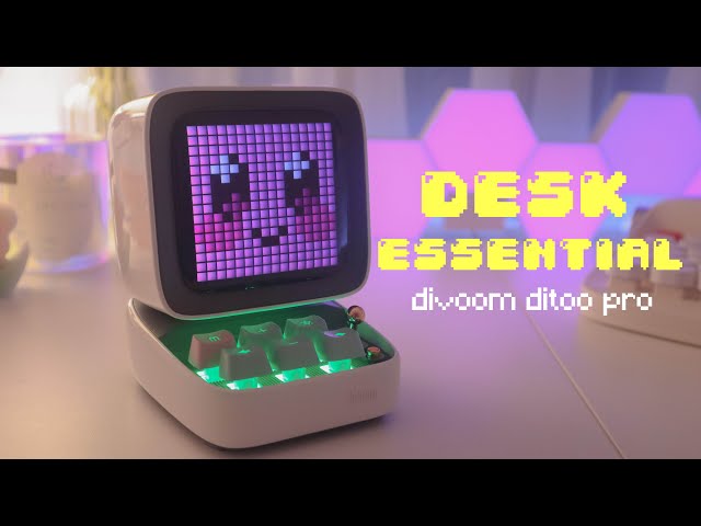 unboxing divoom ditoo pro 👾 | retro pixel-art bluetooth speaker | cute desk accessory | ft. divoom