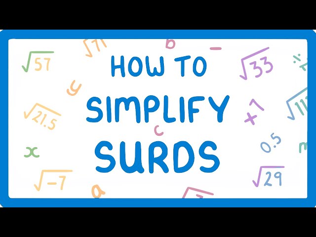 GCSE Maths - What on Earth are Surds??? And How do You Simplify Them? (Part 1/3)  #40
