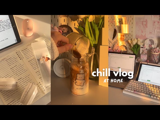 chill vlog ☕️ romanticizing boring days, lots of coffee, painting, studying, cozy days etc.