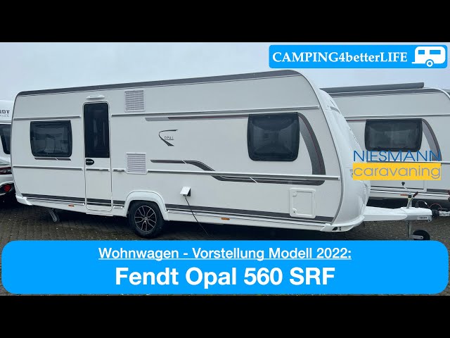 Camping Vorstellung Wohnwagen: Fendt Opal 560 SRF - Modell 2022 Großer Caravan mit Winkel-Küche
