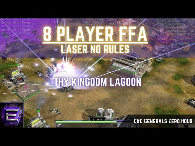 Thy Kingdom Lagoon | 8 Player FFA | Laser - No Rules | C&C Zero Hour