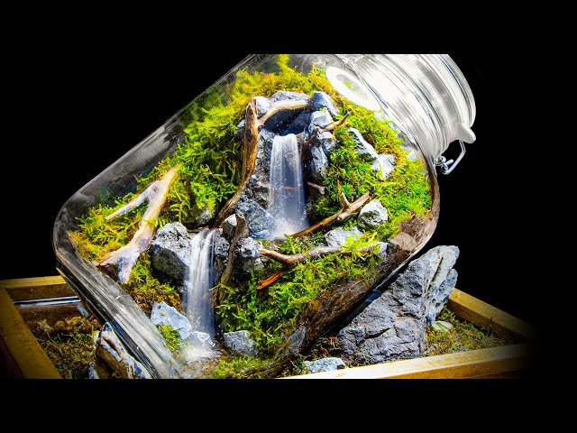 Running Waterfalls in a Jar (Moss Terrarium)