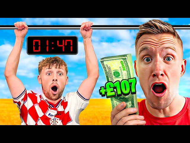 How Long Can Youtubers Bar Hang... Every Second = £1!