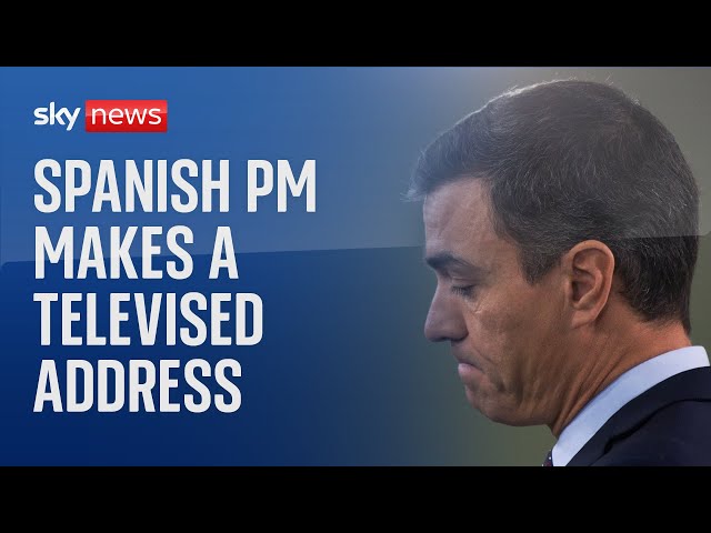 Spanish prime minister says he will stay on in the face of corruption allegations against his wife