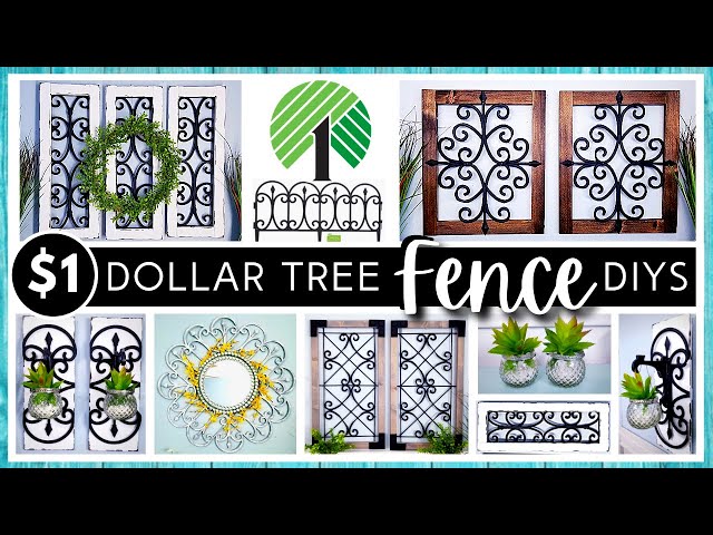 *TOP* BEST DOLLAR TREE DIYS using a GARDEN FENCE | Home Decor Ideas | High End Iron Fence Wall Decor