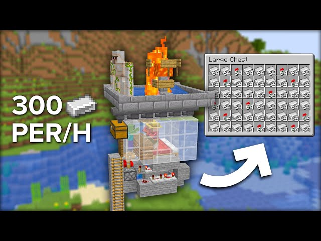 Minecraft 1.20+ Easy Iron Farm Tutorial - 300 Per Hour