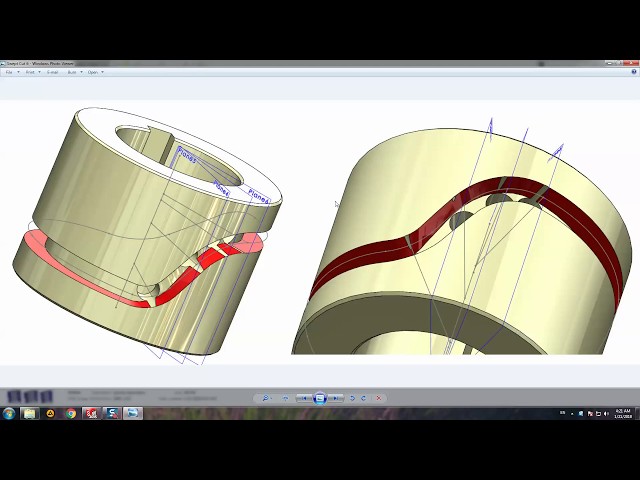 Straight Groove on Cylindrical Surface - SolidWorks Tutorial