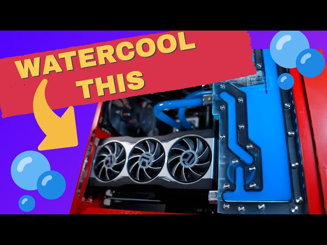 Watercooled THIS AMD 6800 GPU, for the AIR BUBBLES! #Shorts