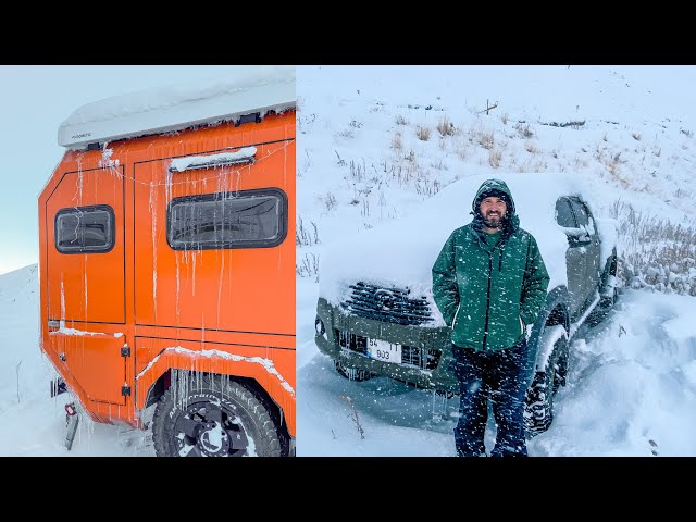 -28 °C with caravan | Vehicle's Diesel Frozen | vanlife