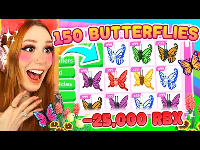 Opening 100 Butterflies! Adopt Me BUTTERFLY SANCTUARY! Update