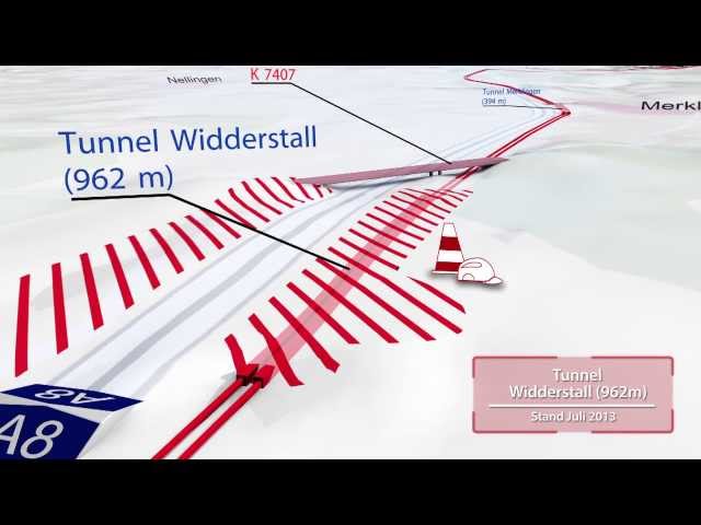 Animation Baufortschritt Neubaustrecke Wendlingen--Ulm
