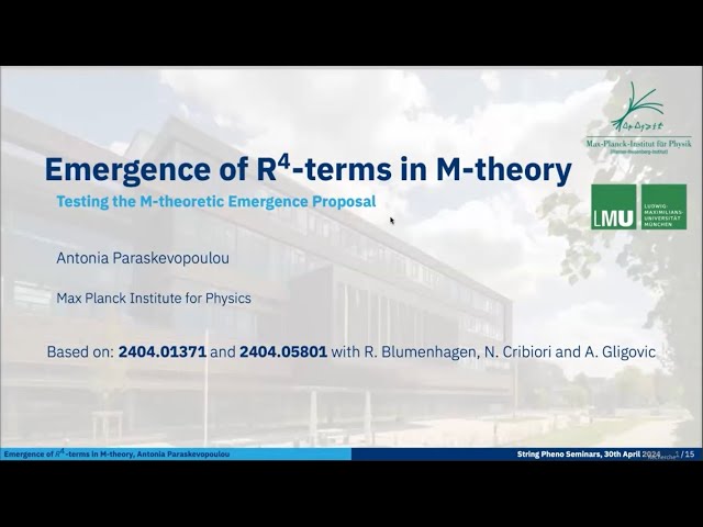 Antonia Paraskevopoulou - Emergence of R4 terms in M-theory