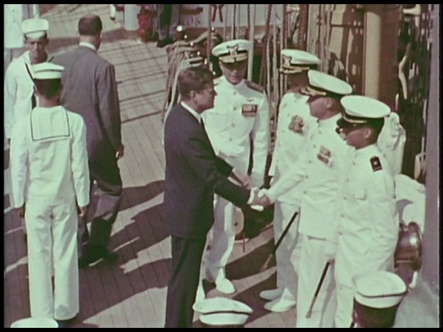 President Kennedy Visits the Coast Guard Barque Eagle