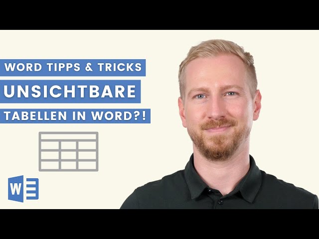 Unsichtbare Tabelle in Word verwenden und Inhalte perfekt platzieren | Word Hack