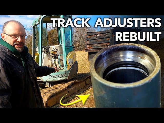 Rebuilding Excavator Track Adjusters and Replacing a Track.  Yanmar VIO-50.