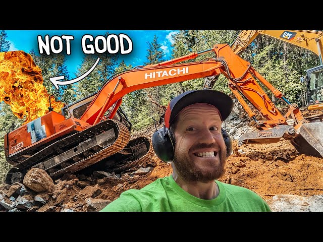 I lit my excavator on fire... | Building Our Road