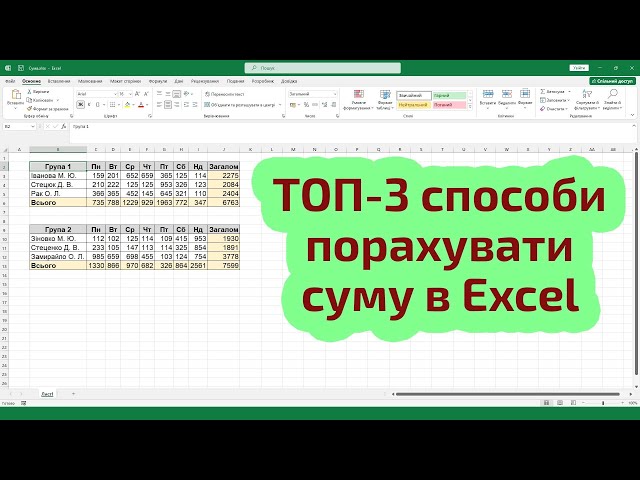 ТОП 3 способи порахувати суму в Excel + БОНУС