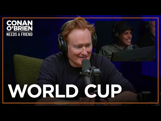 Conan Catches His Audio Engineer Watching The World Cup | Conan O'Brien Needs A Friend