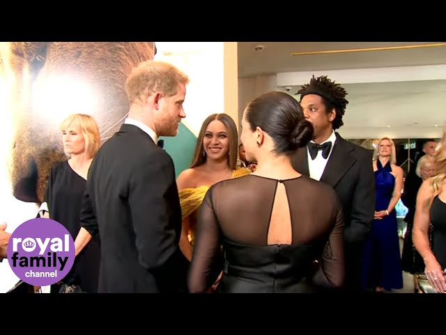 'We Love You Guys': Beyoncé Tells Duke and Duchess of Sussex at Lion King Premiere