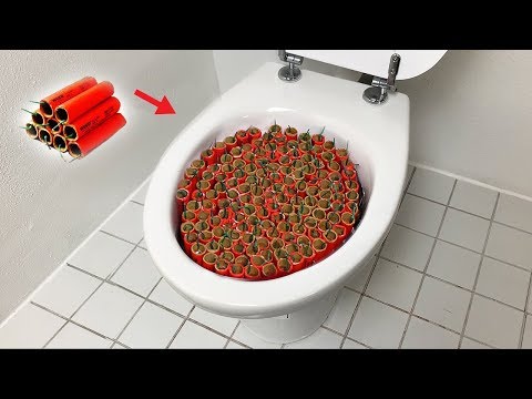 1000 Firecrackers vs Toilet
