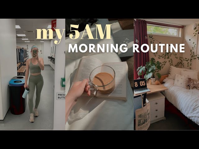 MY 5AM COLLEGE MORNING ROUTINE