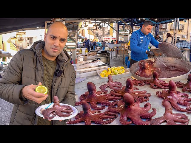 EXTREME Street food in Sicily, Italy - PALERMO FOOD HEAVEN - Street food market in Sicily, Italy