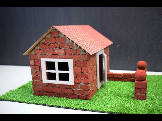 How to make a mini house made of bricks BRICKLAYING MIN HOUSE MODEL Part 2