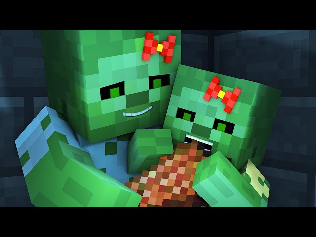 Zombie vs Villager Life 4 - Alien Being Minecraft Animation