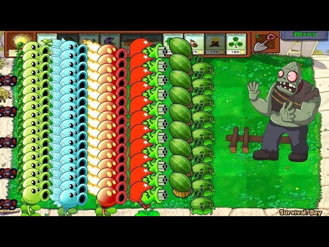 Team Pea Vs Team Pult Vs Gargantuar Vs All Zombies Plants vs Zombies Hack