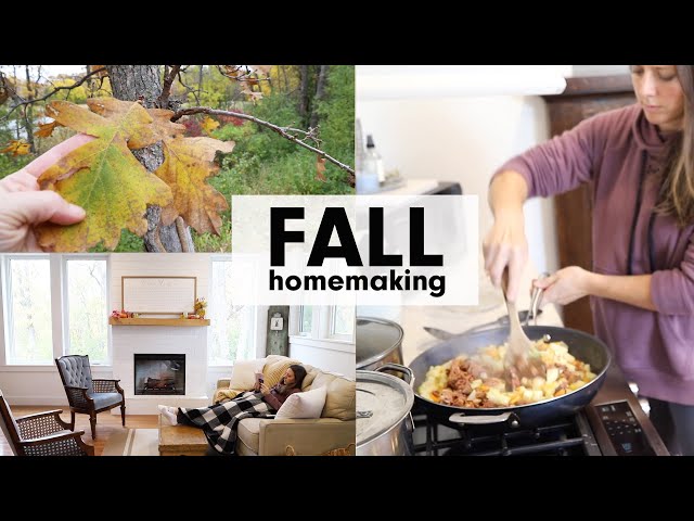 Minimalist Homemaking - cozy FALL Day in the Life - Intentional Living vlog