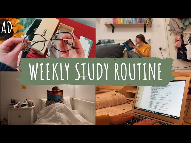 Sixth Form Weekly Study Routine (study with me every night of the week)