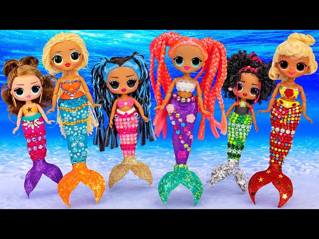 Mermaid Costumes out of Clay for Dolls