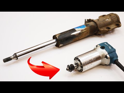 Manual milling machine + old shock absorber=Unique idea!