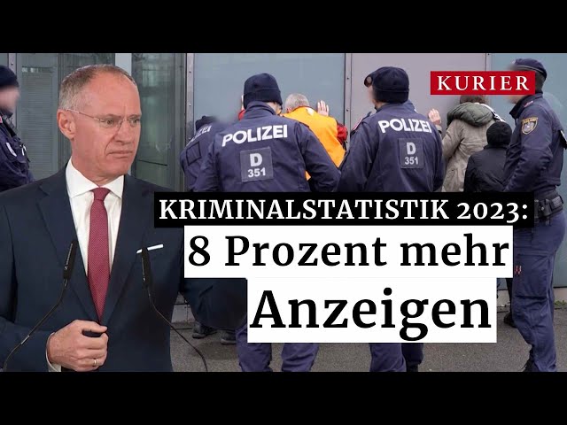 Österreichs Kriminalität: Zahl der Anzeigen um 8 Prozent gestiegen