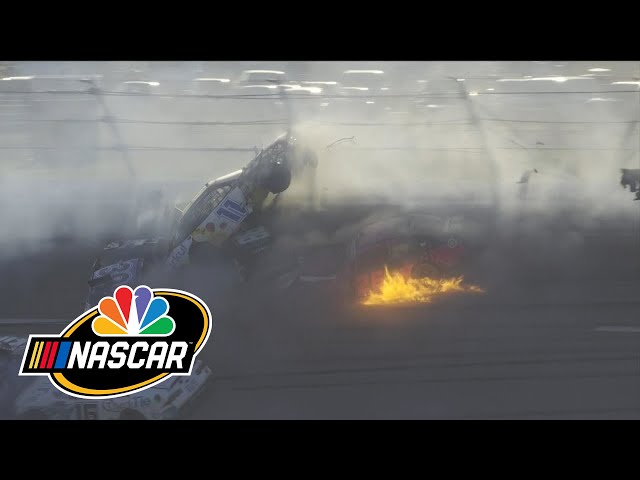 NASCAR Xfinity's Daniel Hemric's slide triggers 'the big one' at Talladega | Motorsports on NBC