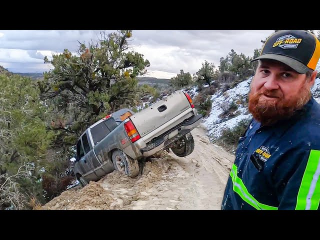 This Is A Serious Mess! Chevy Hangs Dangerously Over The Edge