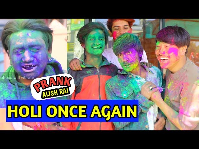 nepali prank - holi once again 2020 || funny/comedy prank || alish rai new prank ||
