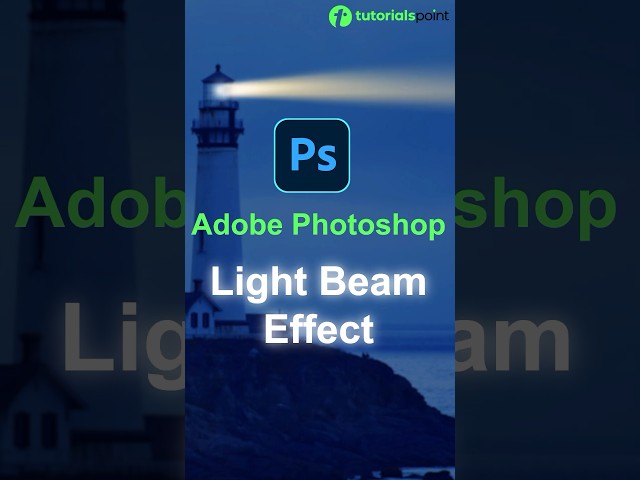 Create LIGHT BEAM Effect in Adobe Photoshop ( Learn in 30 Seconds ) #shorts #photoshop