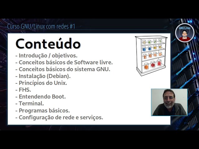 Apresentação do curso GNU/Linux com redes.