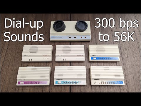Dial Up Modem Sounds, from 300 bps to 56K