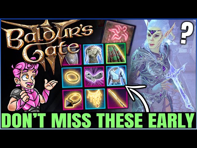 Baldur's Gate 3 - 11 IMPORTANT Early Magic Items, Weapons & Armor - Best Gear Location Guide!